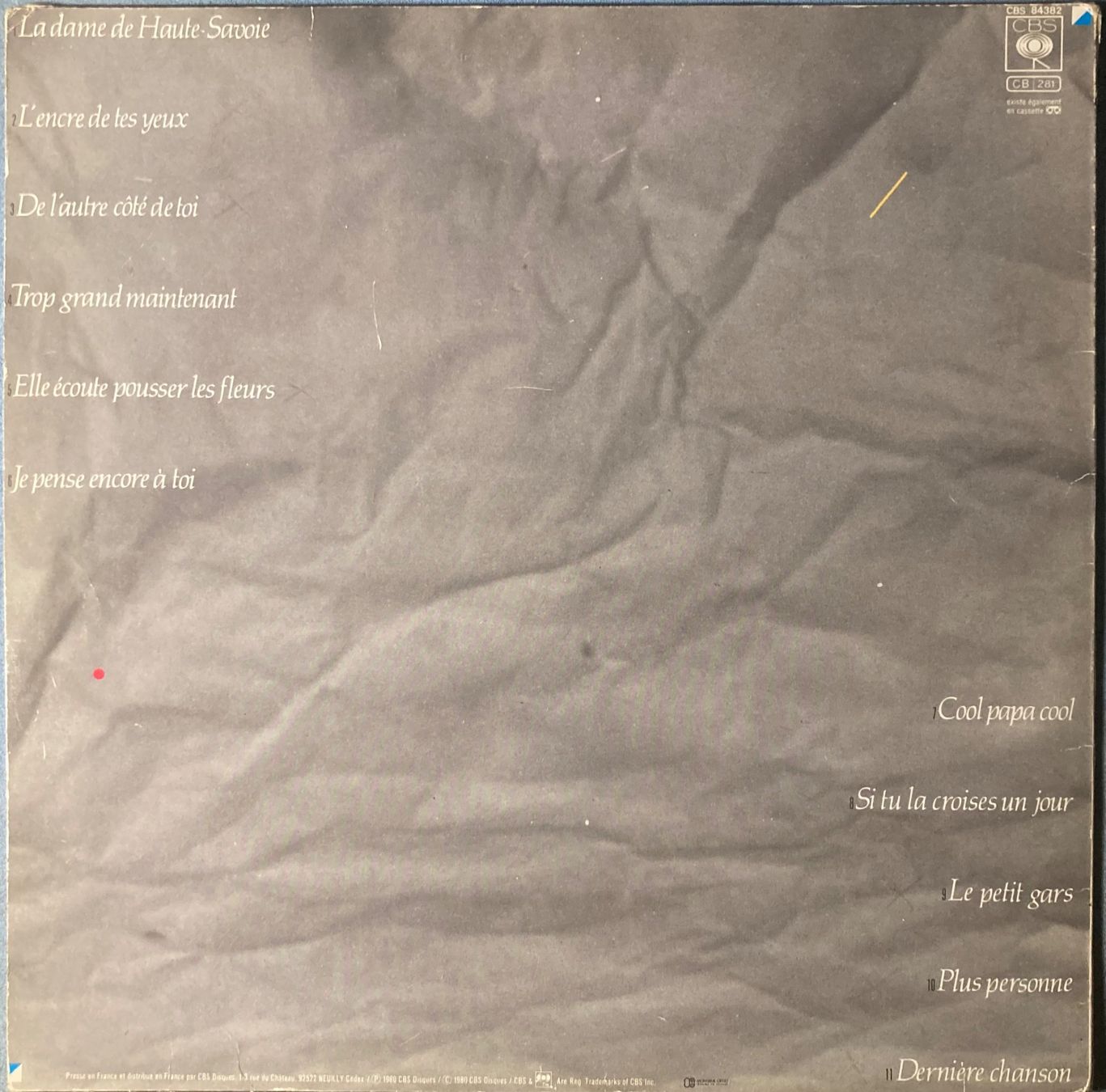 Dischi in vinile: FRANCIS CABREL - FRAGILE – Usato da Poliez-Pittet venduto da Newtown-Records 1
