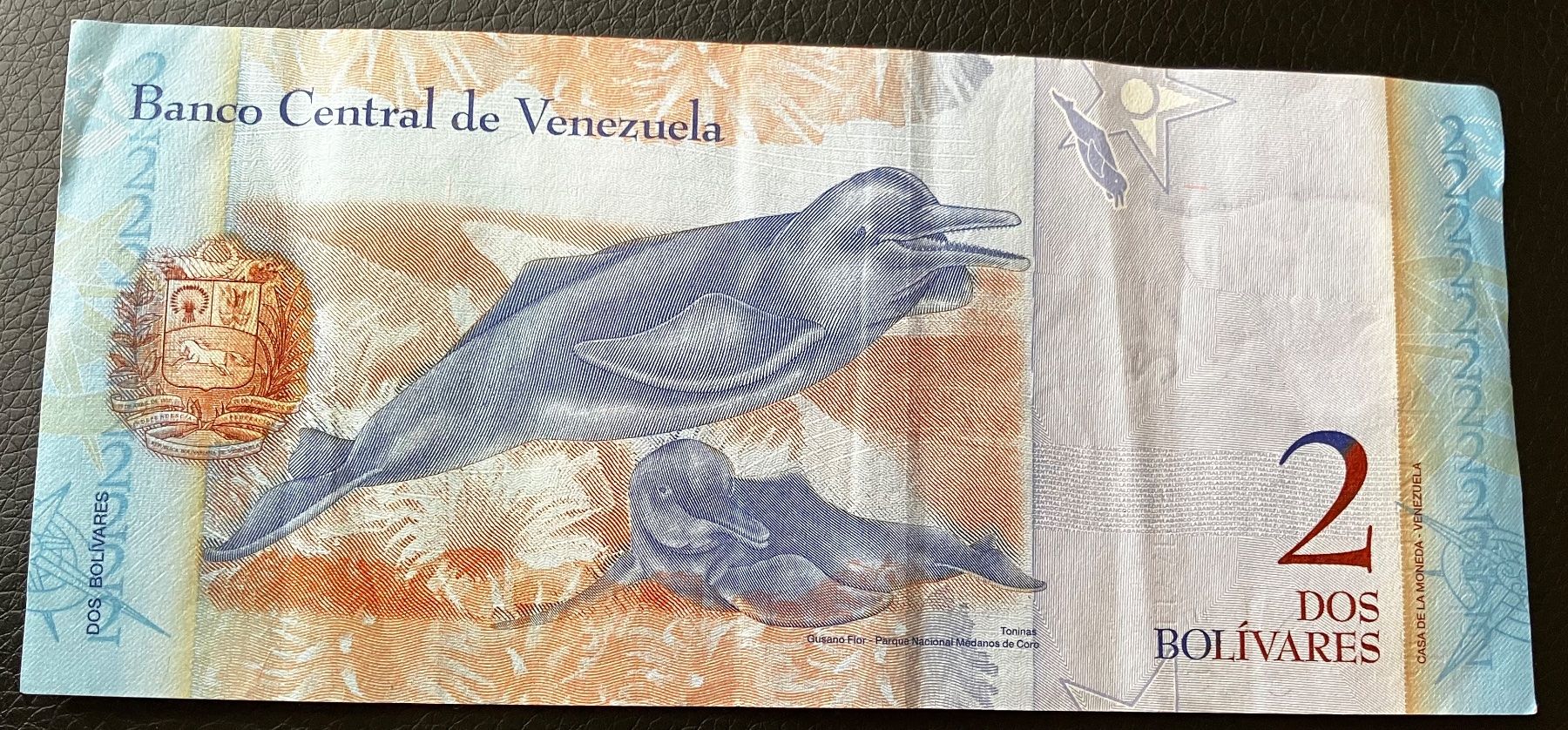 Banknoten: Venezuela 2 Bolivares 2008 – Gebraucht aus Algetshausen von Carrhard 1
