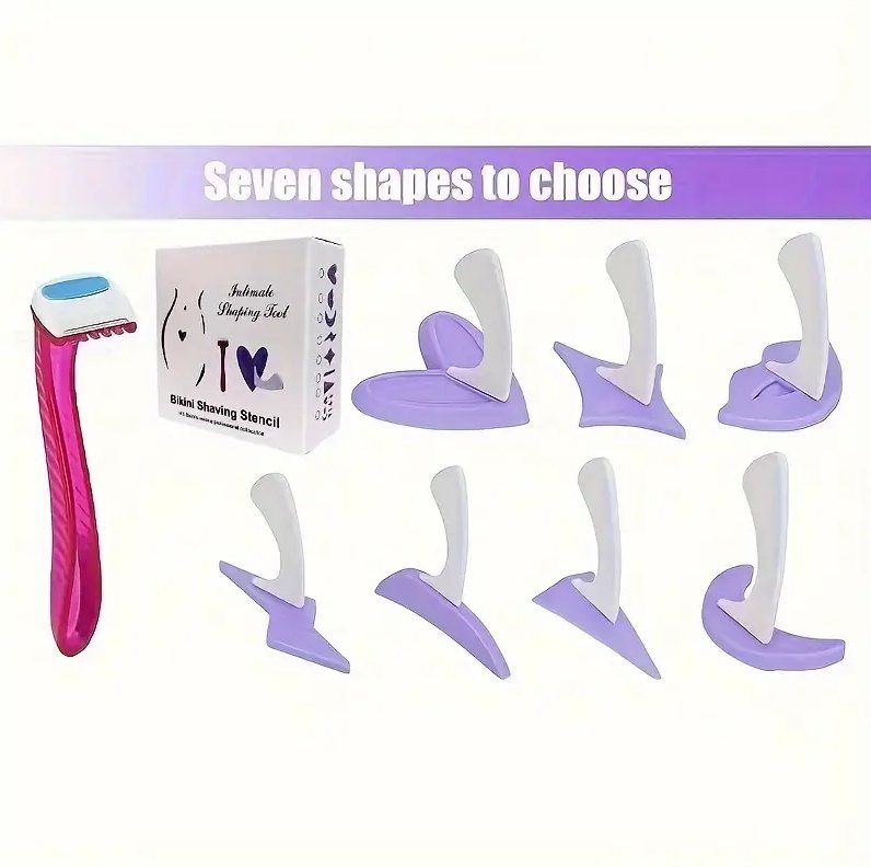 Rasierapparate & Rasierklingen: 7-teilige Rasierschablone mit Bikini-Trimmer-Rasierer – Neu und originalverpackt aus Gümligen von Farrolito 4