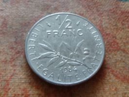 FRANCE  1/2 Franc  1984  (P)