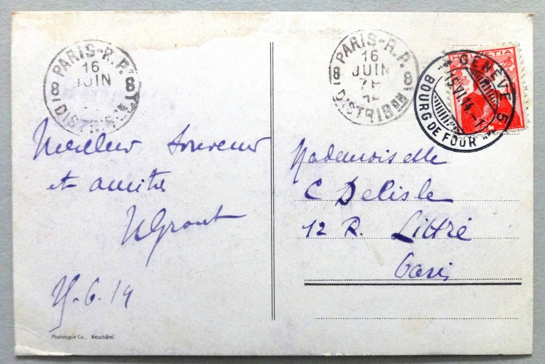 Cartoline postali: Vevey - Panorama et les Alpes – Difettoso da Fétigny venduto da Billy2miny 1