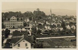 Uster   ZH  mit Sekundar-Schulhaus     um  1 9 3 0