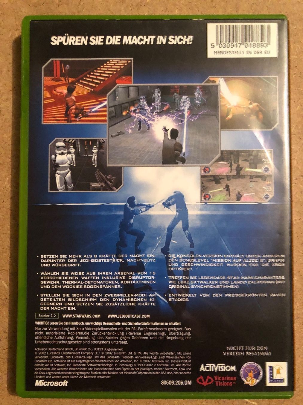Spiele: Star Wars Knight 2 Jedi Outcast Xbox – Gebraucht aus Kestenholz von Mad18 1