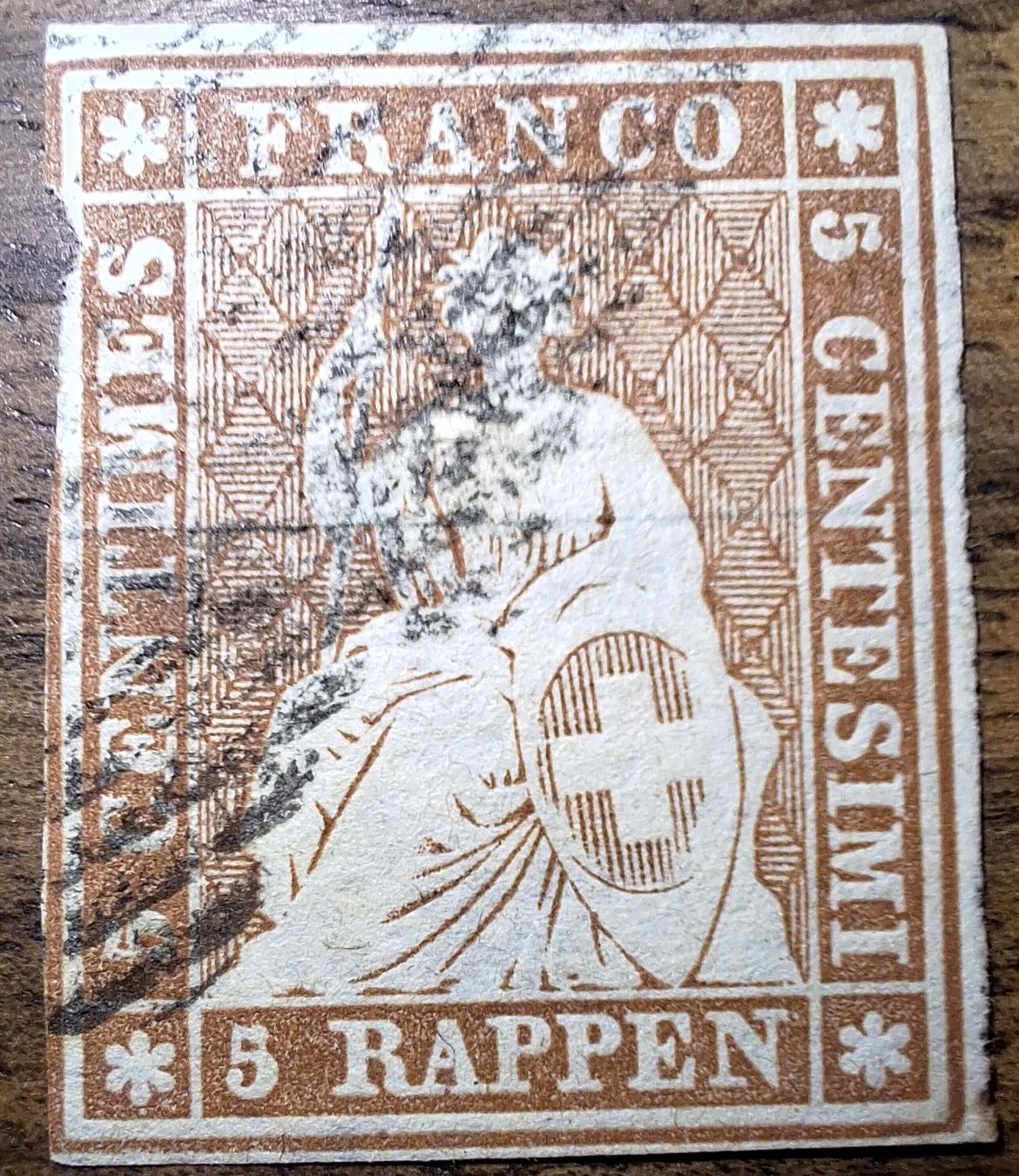 Alle Briefmarken: Strubel 22A3 Kat. 200.- – Gebraucht aus Balgach von SIMEON27