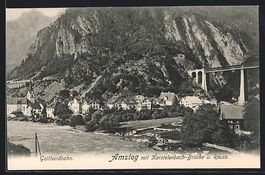 Amsteg, Totalansicht mit Kerstelenbachbr