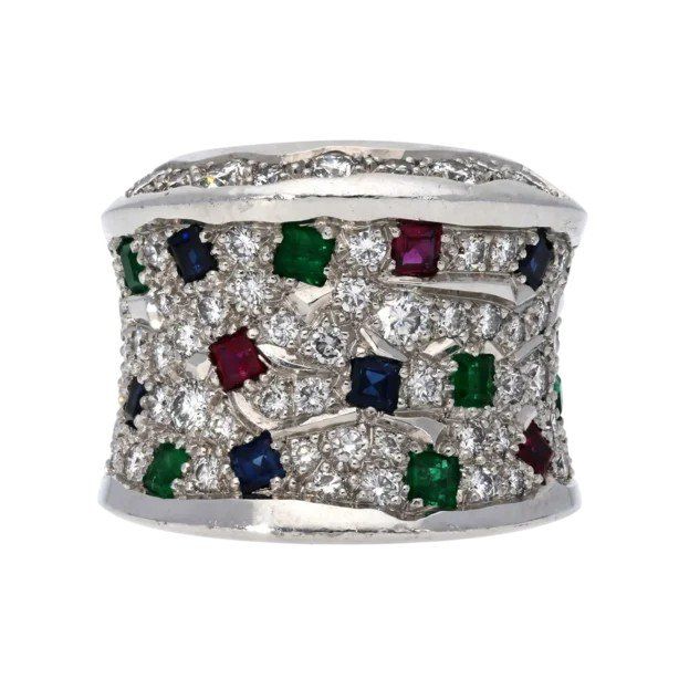Ringe: Multigem Ring Diamanten und Farbedelsteinen – Gebraucht aus binningen von clozi62 1