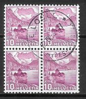 Viererblock 203z gestempelt Le Locle 20.4.1937