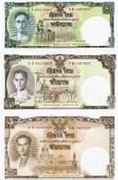 Thailand 1,5,10 Baht ND 2007 P-117 COMM. Uncut Serie 9R