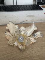 Statuetta colombe in ceramica e cristalli