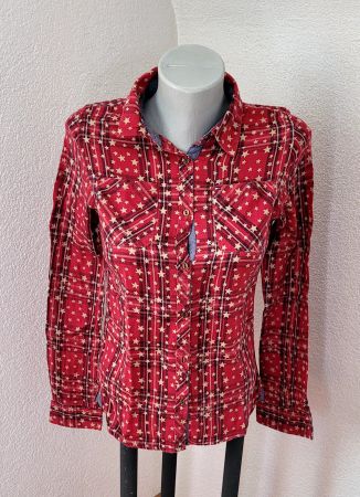 Karo Bluse mit Sternen Tommy Hilfiger Gr. XS