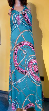 LANGES SOMMERKLEID MEHRFARBIG GR 36-38