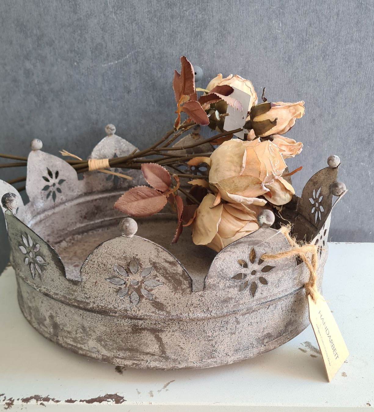 Tutte le decorazioni: Shabby- chic Krone reine Handarbeit – Nuovo e nell'imballaggio originale da Böttstein venduto da decodor-angi
