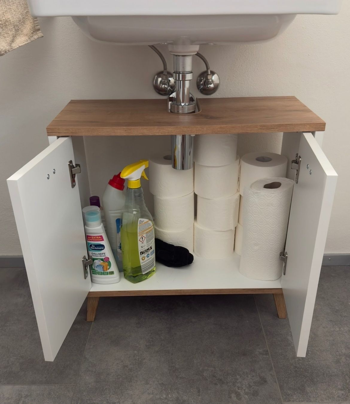 Installations & Meubles: Badezimmer Unterschank Weiss / Holz – D'occasion à Altdorf UR par sjk_jz2s 2