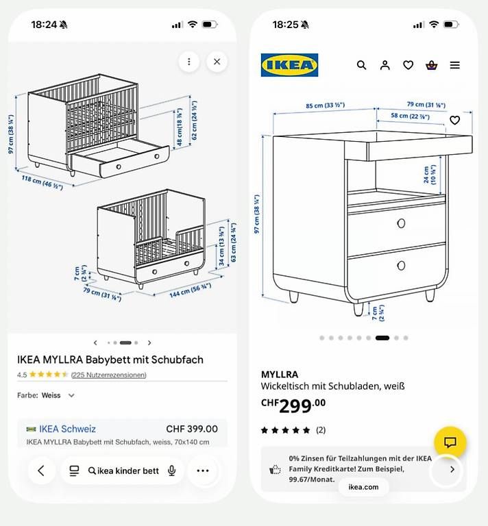 Ikea Betten: Baby / Kinderbett und Wickeltisch – Gebraucht aus Wynau von ara_g9gl 4