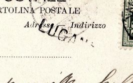LUGANO 1907 - Stabstempel über AK - Oblitération linéaire