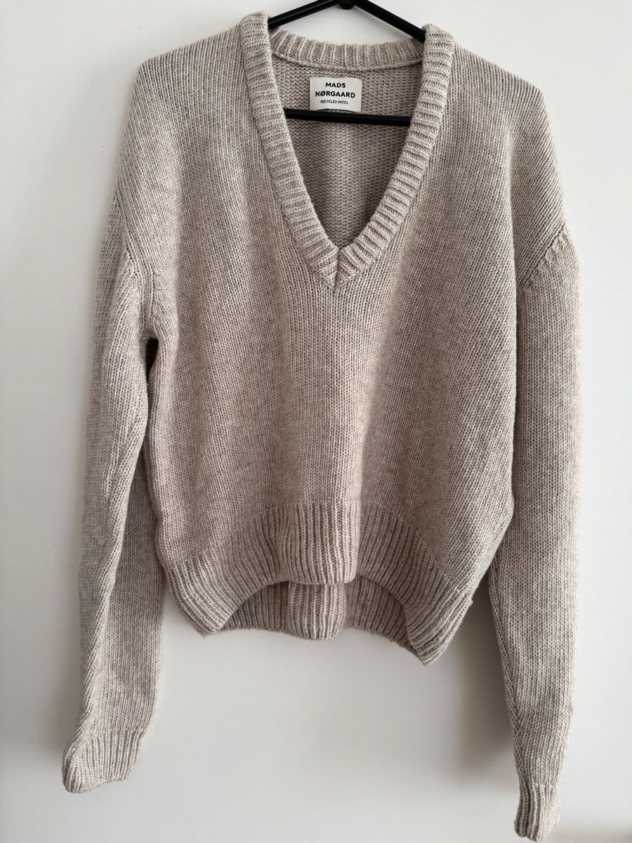 Mads Nørgaard Maglioni & Felpe: MADS NORGAARD COPENHAGEN Strick-Pullover beige - Gr. S – Usato da St.Gallen venduto da Isnisodo 1