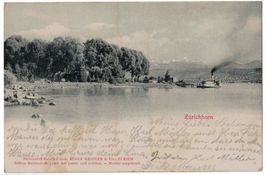 Zürichhorn, Dampfer, Werbekarte Adolf Grieder & Cie.