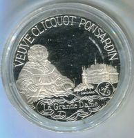 Silbermedaille "Champagne Veuve Clicquot Ponsardin". PP.