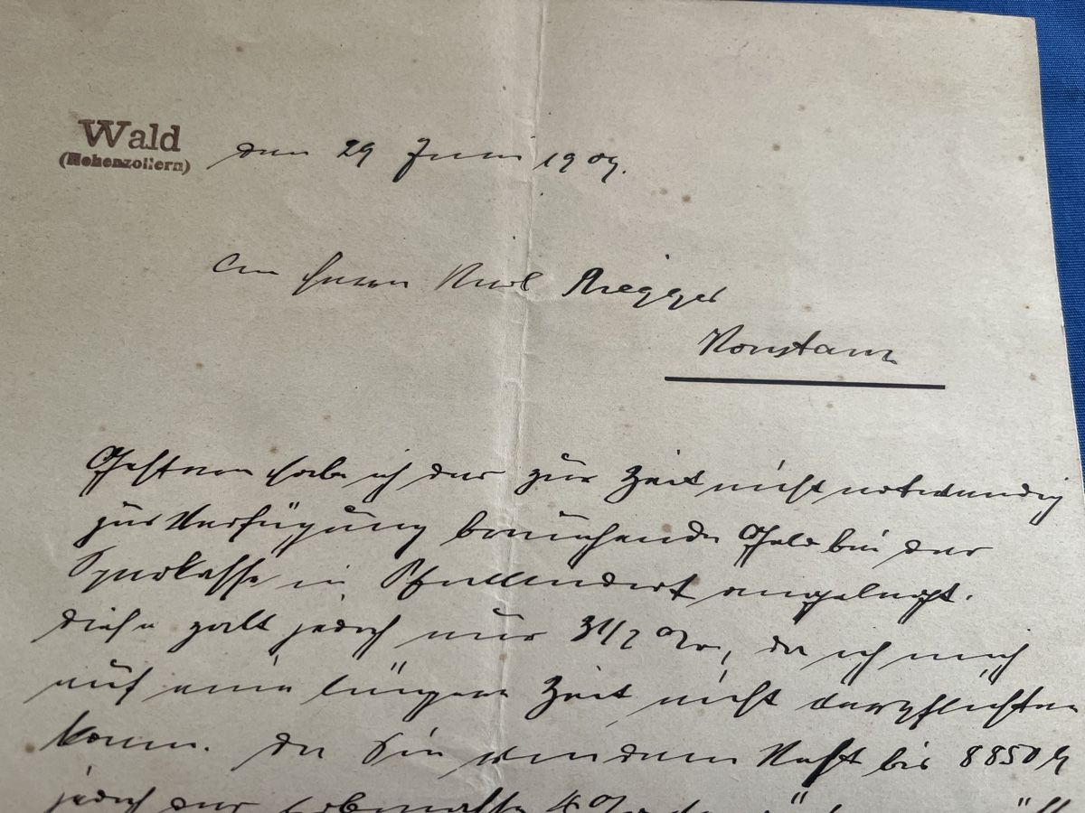 Dokumente: Gerichtsdokument Konstanz von 1909 – Gebraucht aus Romanshorn von Apfelschuss 3