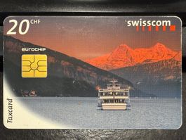 Swisscom Taxcard 20 CHF Motiv Schiff gebraucht