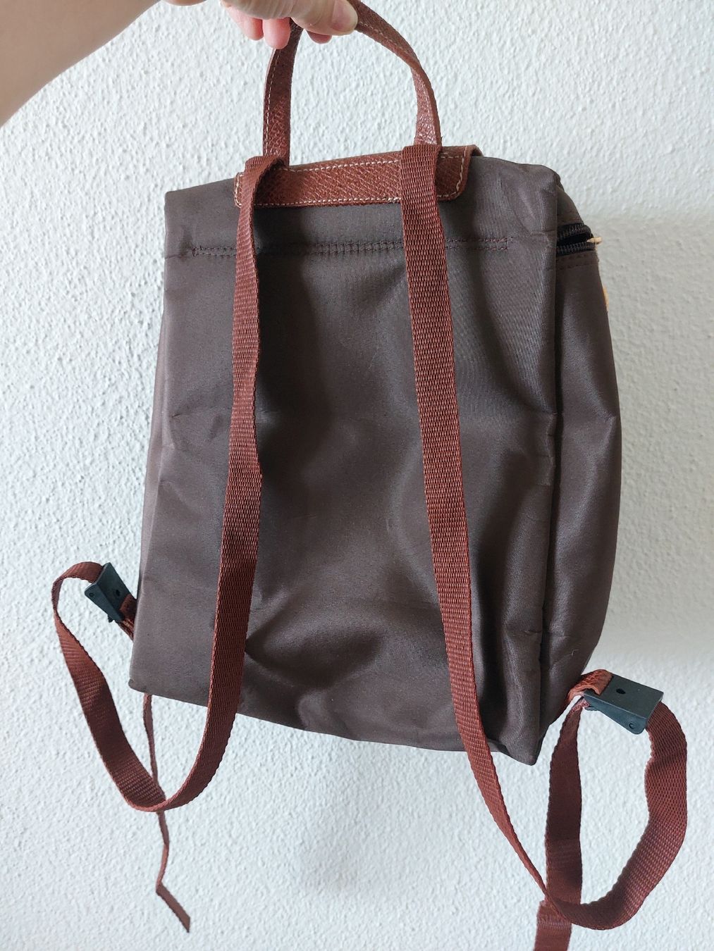 Zaini: Rucksack braun Nylon Leder – Usato da Horgen venduto da prinza 3