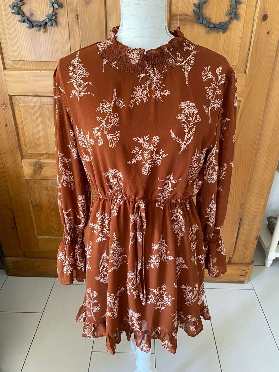 Shein Vestiti: Shein Kleid, orange, braun Gr. S – Usato da Ellikon an der Thur venduto da Bali1999