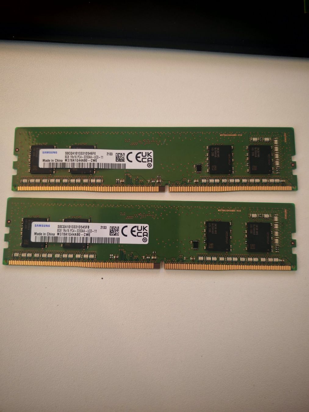 Samsung Memoria / RAM: 2x Samsung RAM 8GB 1Rx16 PC4 3200AA – Usato da Muri AG venduto da Rouvy99