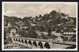 Baden-Burghalde, Ortsansicht mit Brücke