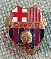 N915 - Alter Reversknopf C.de F.B. FC Barcelona Logo 1949