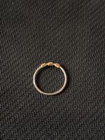 Silberring mit Goldenen Details - Eleganter Ring 800 Silber