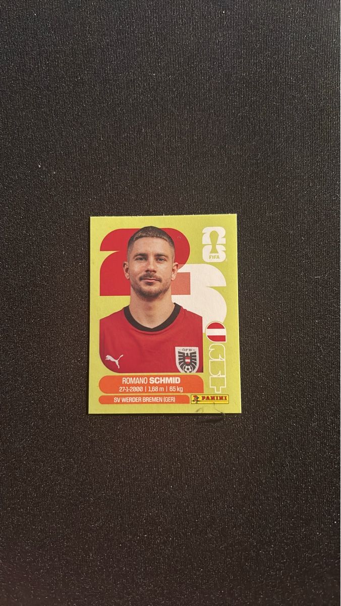 Panini Carte collezionabili: Panini - WM 2026 - Romano Schmid - AUT 16  – Usato da Kaiseraugst venduto da Baum_12