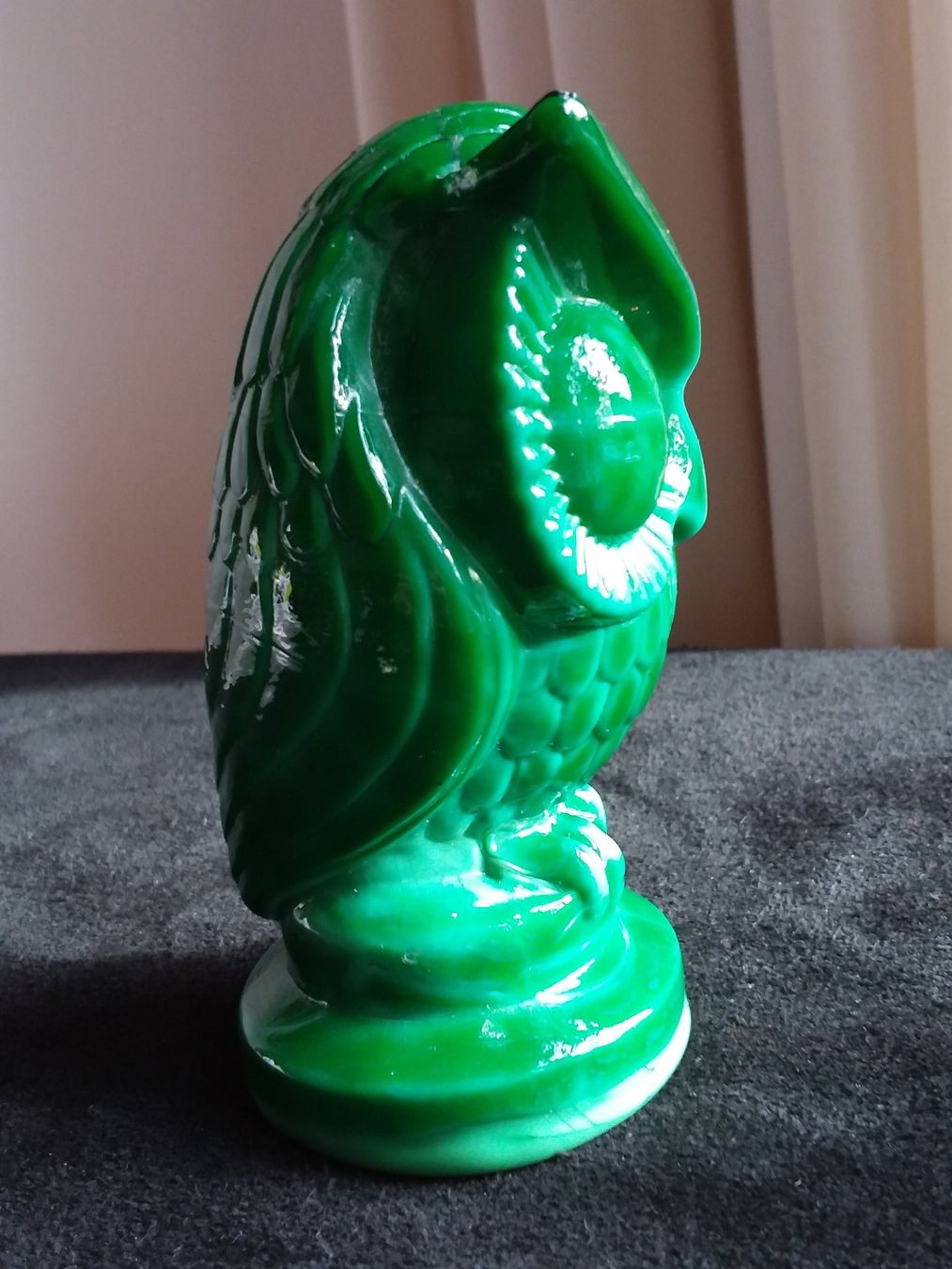 Figuren: Wunderschöne Malachit Glas Eule Tschechien – Gebraucht aus Zürich von Aleick 6