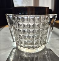 Mid Century Eiskübel schwer geschliffenem Kristall mit Griff
