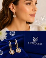 SWAROVSKI OHRRINGE OHRSTECKER OHRHÄNGER ROSEGOLD