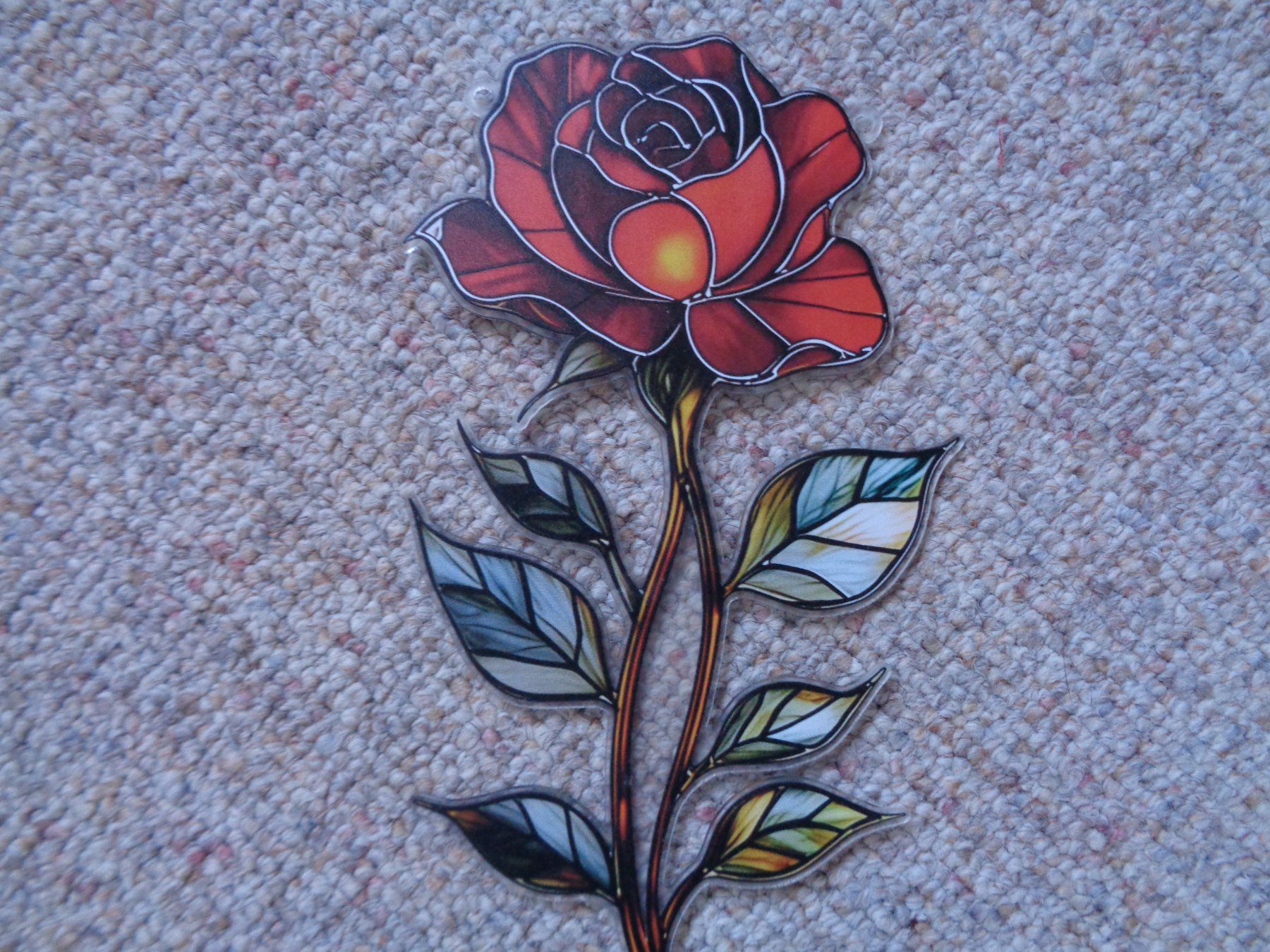 Tutte le decorazioni: Fensterbild Rose (Acryl) – Nuovo e nell'imballaggio originale da Langenbruck venduto da Gumsi 1