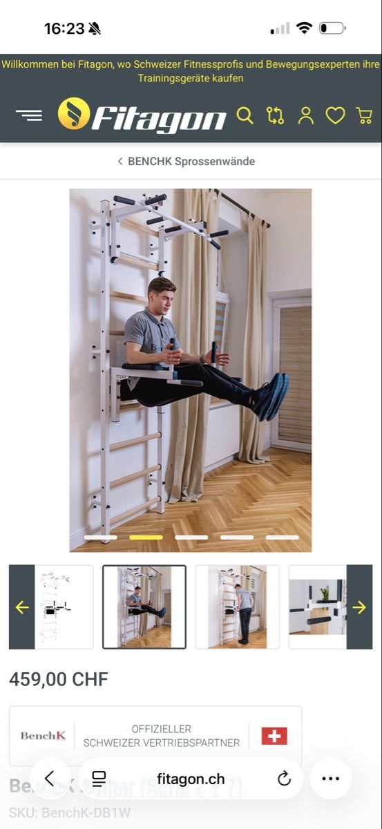 Hometrainer: BenchK Klimmzugstange – Gebraucht aus Zürich von dessaster 2