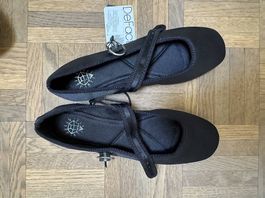 Ballerinas aus schwarzem Stoff Grösse 37