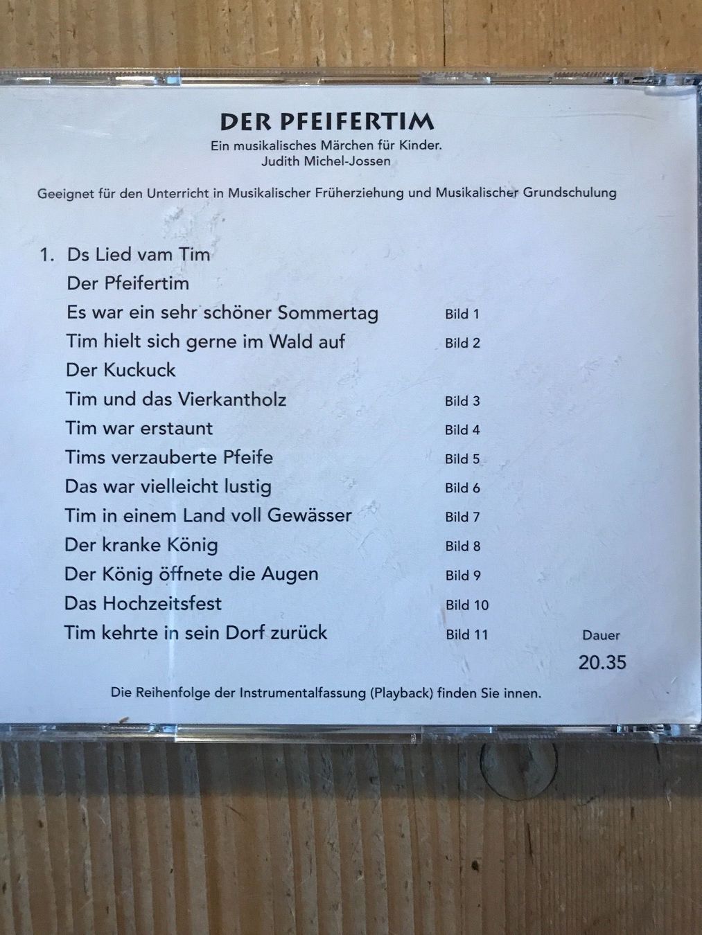 CD: CD Pfeifertim, J. Michel-Jossen – Usato da Schliern b. Köniz venduto da Corinu59 1