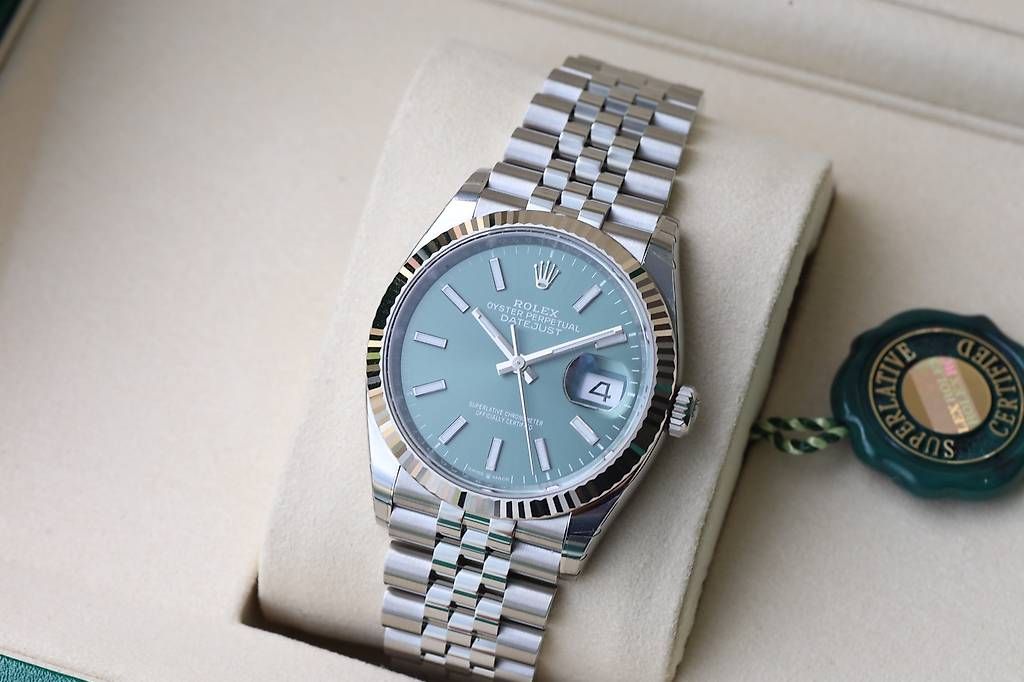 Rolex Orologi: Rolex Datejust 36mm Mint Green – Nuovo e nell'imballaggio originale da Wollerau venduto da RekociTimepieceGmbH