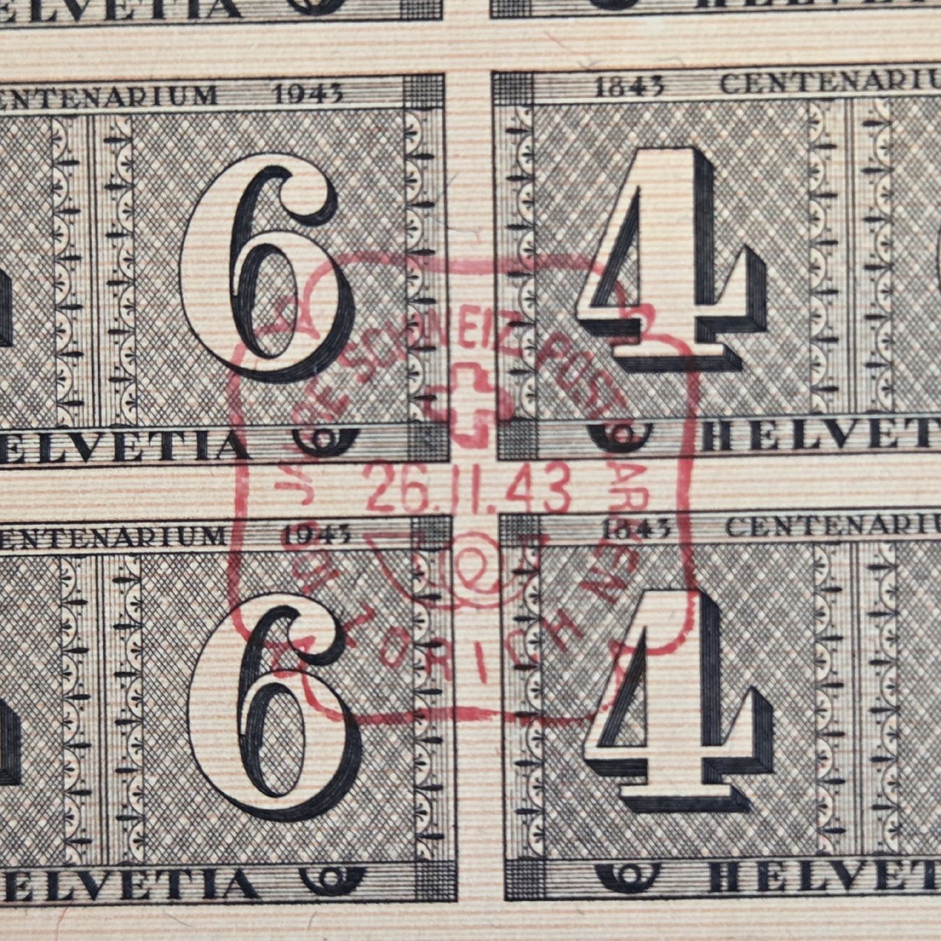 Tutti i francobolli: Markenblock 100 Jahre Schweizerische Postmarken 1918-1943 – Usato da Stans venduto da Ducati16 5