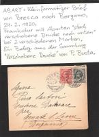 Abart:Brief Brescia-Bergamo 24.2.20 aus Sammlung von P.Busta