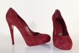 Gianvito Rossi Wildleder Pumps rot High Heels Gr. 41