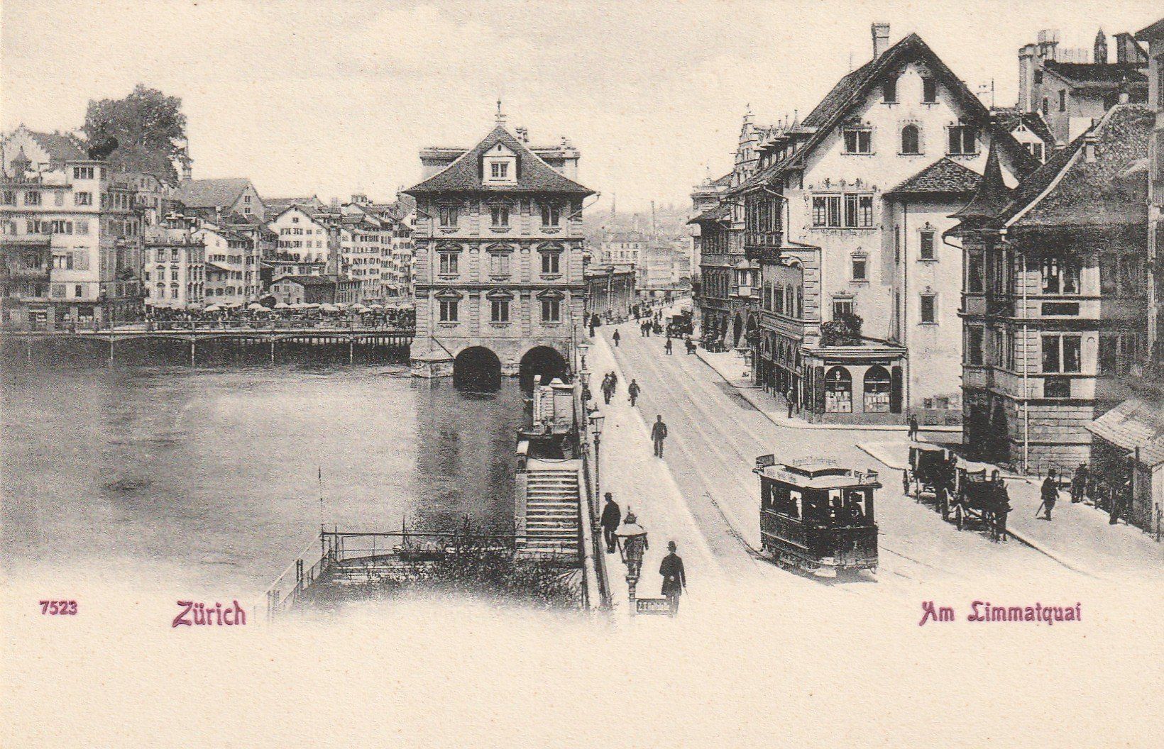 Cartoline postali: Zürich Limmatquai mit Tram – Usato da Rorschacherberg venduto da fratovi2