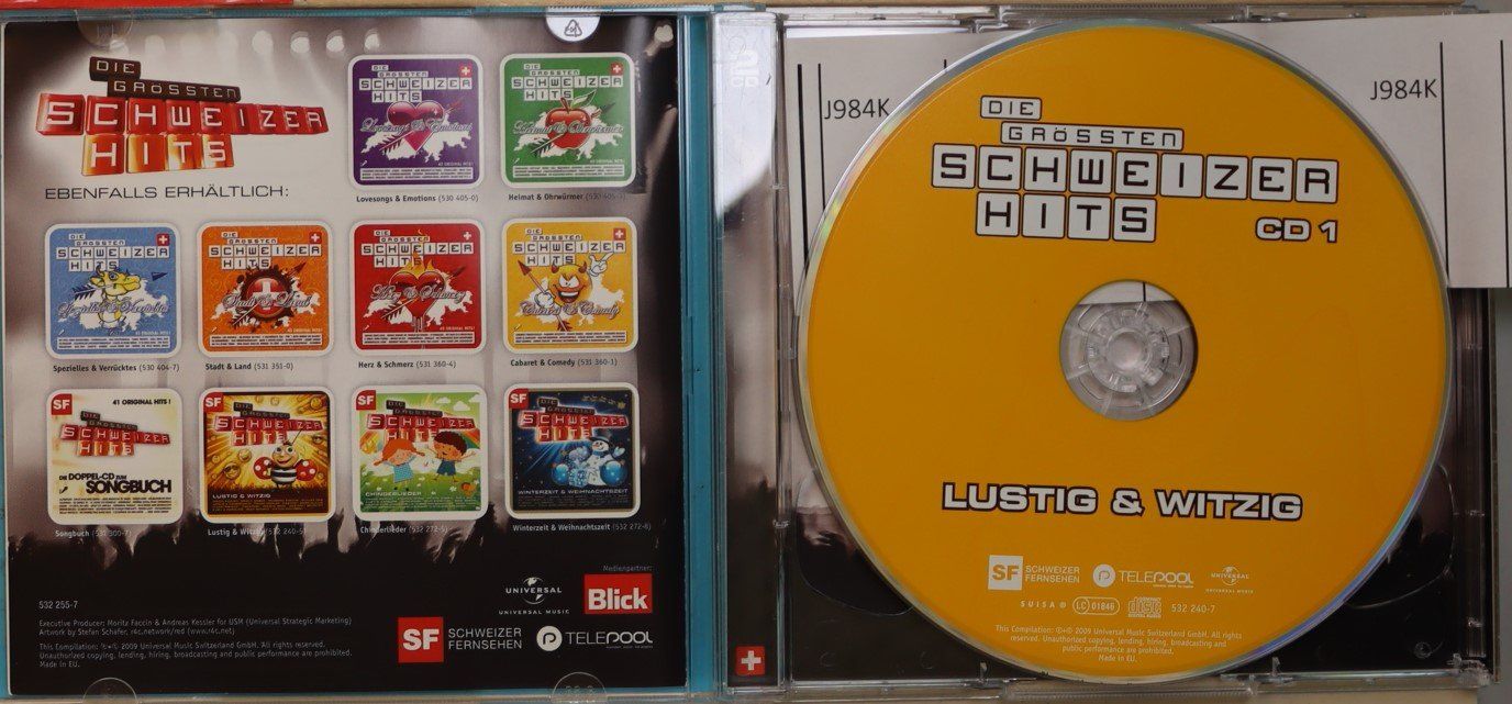 CD: Die Grössten Schweizer Hits -Die Besten 2009 – Usato da Luzern venduto da CONTENTI 1