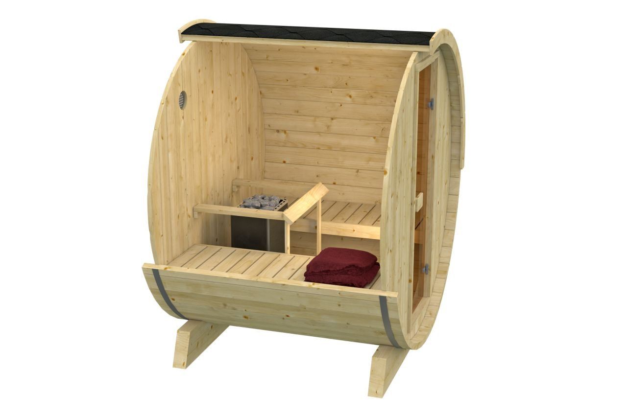 Sauna & Zubehör: Fass - Sauna 160cm lang 205cm Durchmesser – Neu und originalverpackt aus Diepflingen von Der_billige_max 2