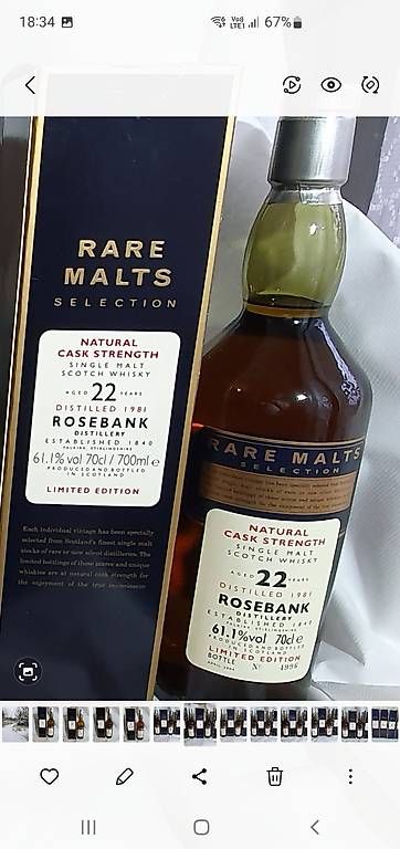 Rosebank Bevande alcoliche: Rosebank 22Y 1981 – Nuovo e nell'imballaggio originale da Leuk-Stadt venduto da leni629