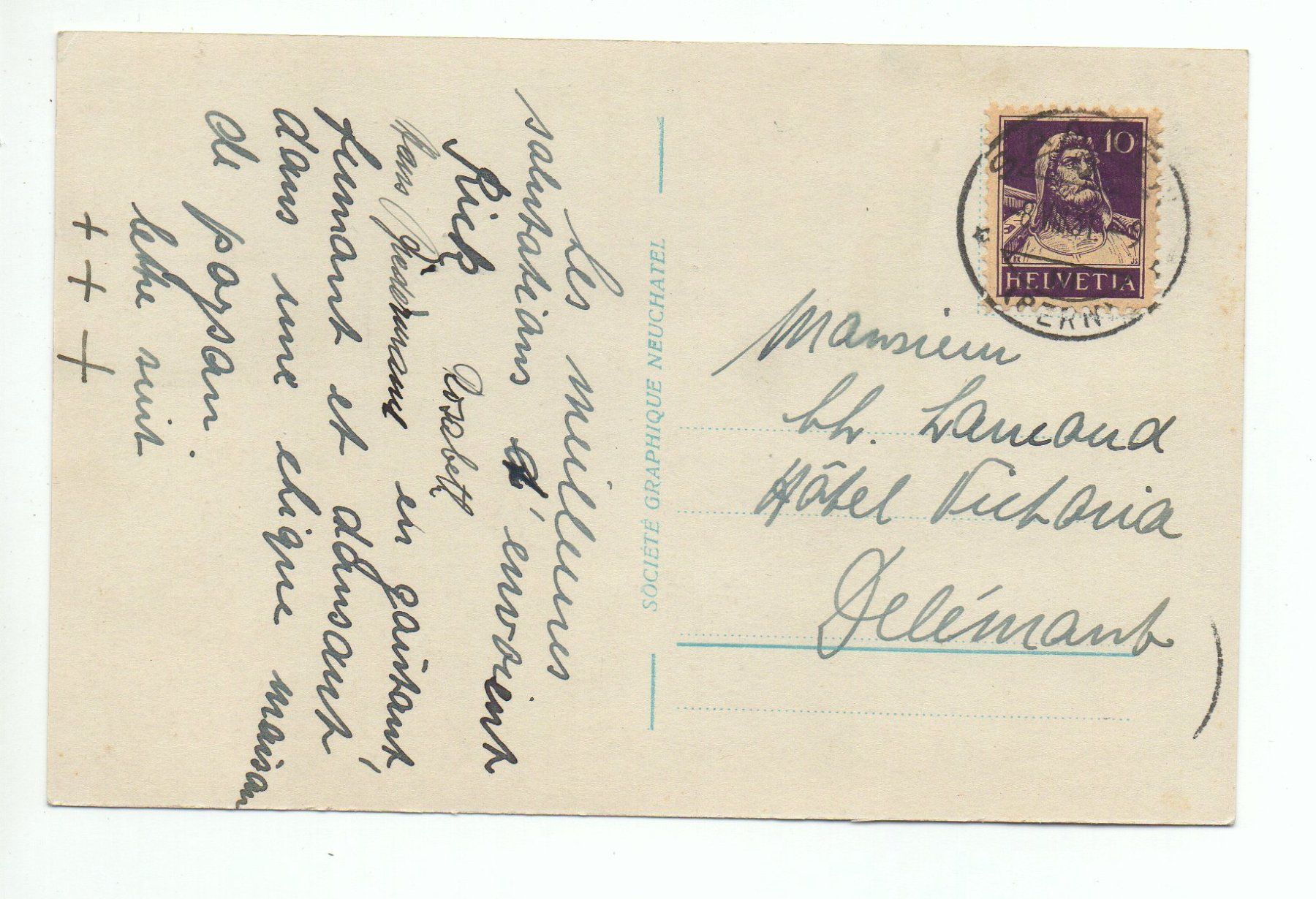Cartoline postali: Strasse in SAANEN – Usato da Jona venduto da philajona 1