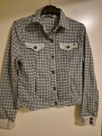 nile jacke, jacket, schwarz weiss, neu gr S