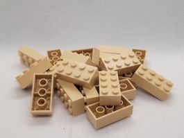 Lego 20 Stk. Brick 2x4 tan (new)