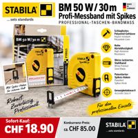 Stabila BM 50 W / 30m Profi-Messband mit Spikes Neu